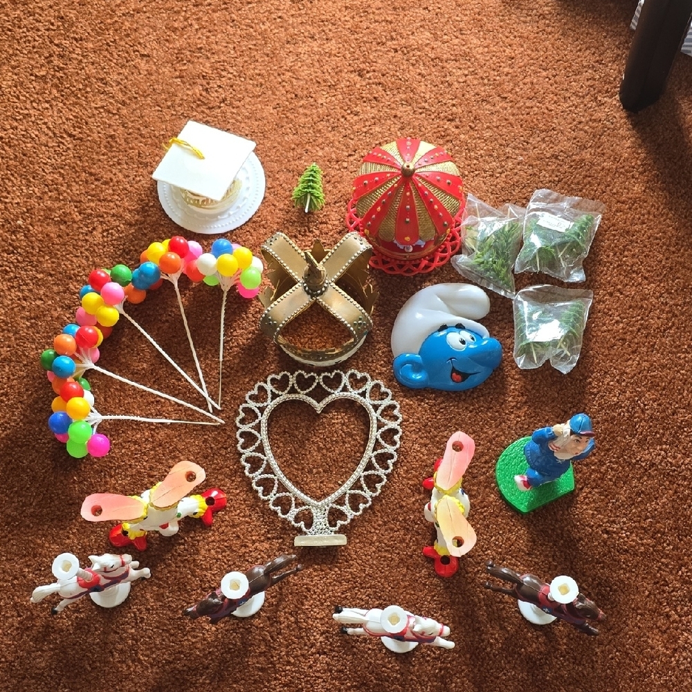 Vintage Cake Toppers 70s 80s Set - Picture 10 of 10